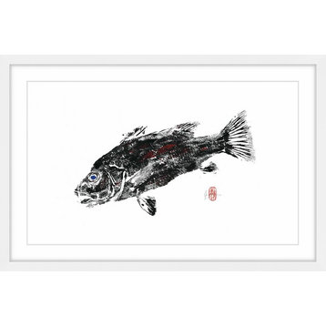 "Cubera Black and Red" Framed Painting Print, 30"x20"