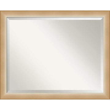 Eva Ombre Gold Narrow Beveled Bathroom Wall Mirror - 31 x 25 in.