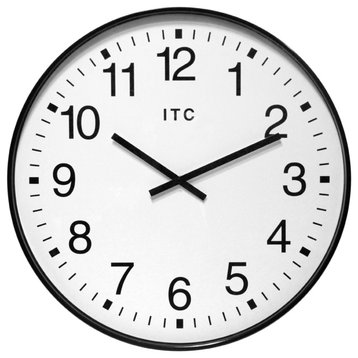 Infinity Instruments 19" Oversize Wall Clock, Black