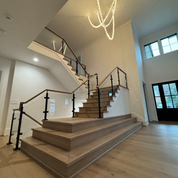 Project #132 | White Oak Staircase with Glass Balustrade