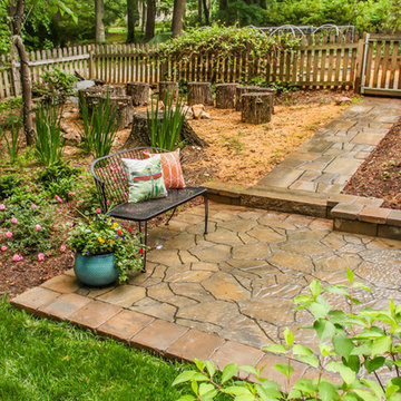 Patio Landscape with Fire Pit