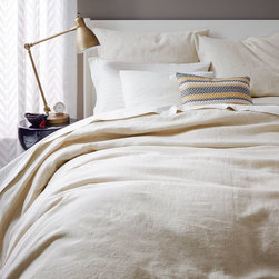 Belgian Flax Linen Duvet Cover + Shams &ndash; Natural Flax - Products