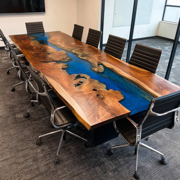 Custom Epoxy River Table-Where Art Meets Functionality