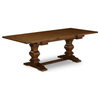 East West Furniture Lassale 9-piece Wood Dining Set in Walnut/Brown Beige