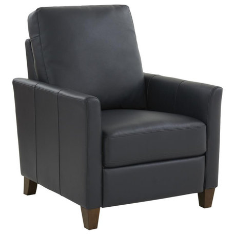Penny Midnight Blue Faux Leather Modern Recliner