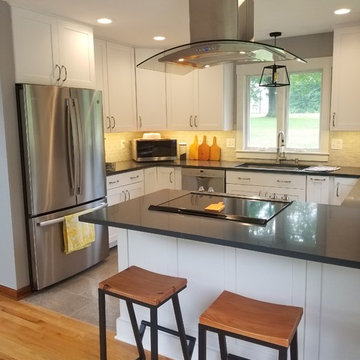 Bright new remodeled open plan kitchen