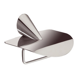 Secret Bath - Secret Bath, Polished Chrome Toilet Paper Holder With Lid, Nova Collection - Toilet Paper Holders