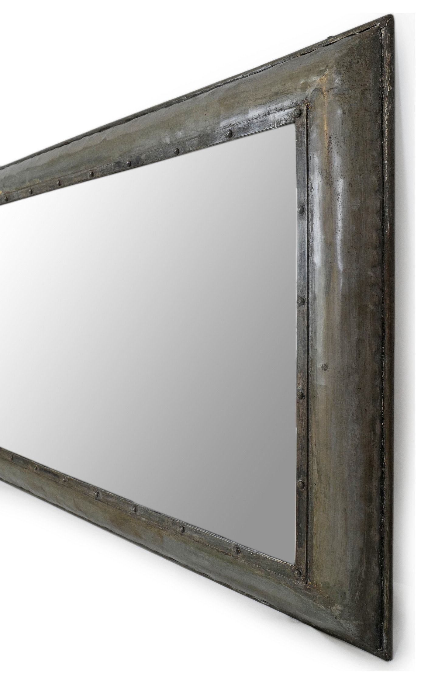 Industrial Iron Rivet Floor Mirror - Industrial - Floor Mirrors - by ...