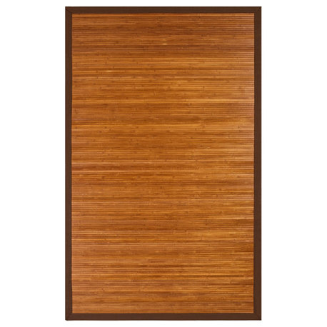 Anji Mountain 7' x 10' Contemporary Chocolate Bamboo Rug AMB0031-0710