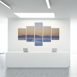 Multi Panel Artworks - Diamond "Byron in Pastels" Byron Bay NSW Art on Glass Qui - Fine Art Prints