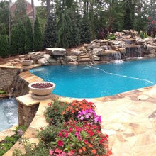 privacy landscaping around pool