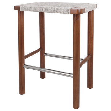 Elio Wood Counter Stool With Rope