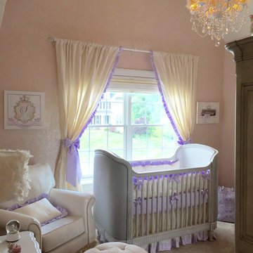 Princess Nursery in Lavender with Glitter Wall