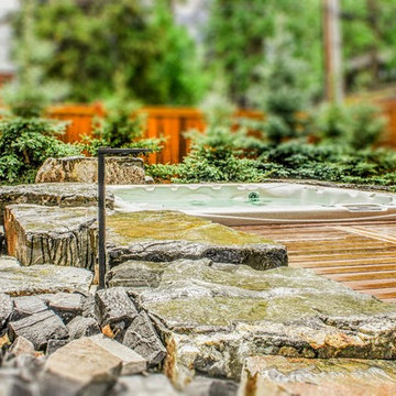 Maintenance-Free Backyard Featuring Custom Stonework