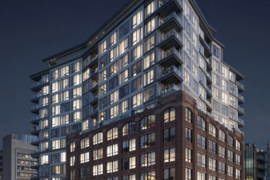 Example of a trendy exterior home design in Boston