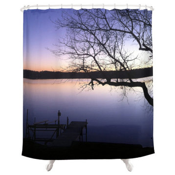 Sunset at the Lake Shower Curtain