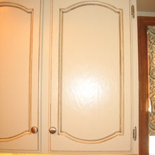 cream paint with brown glaze