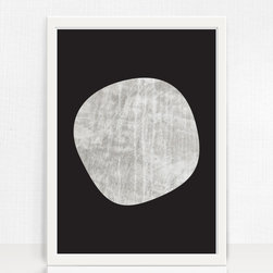 SPHERE ART PRINT - Cement on Black - Prints And Posters