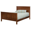 Single New Hanover Cherry Bed With Panel Footboard, Dark Brown Cherry