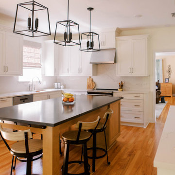 Changing the Layout and Adding an Island and Buffet to An Older Kitchen