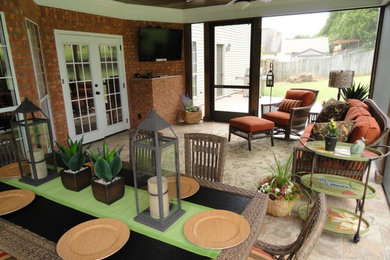 This is an example of a transitional porch design in Other.
