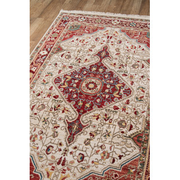 Lenox LE-02 Machine Made Red Area Rug 3'3"x5'3"
