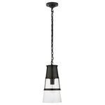 Visual Comfort - Robinson Pendant, 1-Light, Bronze, Clear Glass, 7.5"W (TOB 5752BZ-CG 2V4TX) - This beautiful pendant will magnify your home with a perfect mix of fixture and function. This fixture adds a clean, refined look to your living space. Elegant lines, sleek and high-quality contemporary finishes.Visual Comfort has been the premier resource for signature designer lighting. For over 30 years, Visual Comfort has produced lighting with some of the most influential names in design using natural materials of exceptional quality and distinctive, hand-applied, living finishes.