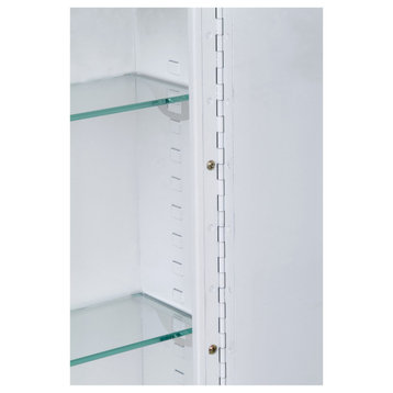 Residential Series Medicine Cabinet, 16"x26", Bright Annealed Stainless Steel Fr