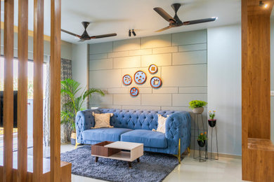 Inspiration for a modern living room remodel in Other