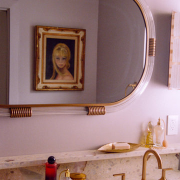 Mid-Century Glam Bathrooms