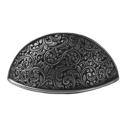 Inviting Home Inc. - Saddleworth Bin Pull, Antique-Style Pewter - Cabinet And Drawer Handle Pulls