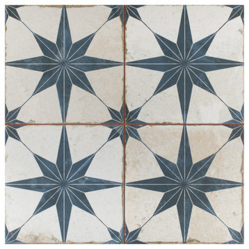 Kings Star Ceramic Floor and Wall Tile, Blue