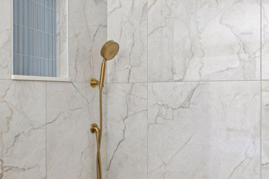 Example of a transitional bathroom design in Indianapolis