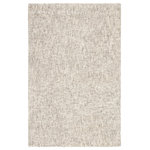 Jaipur Living - Jaipur Living Britta Plus Handmade Solid Ivory/Taupe Area Rug, 5'x8' - Simply sophisticated, the Britta Plus collection boasts an assortment of texture-rich heathered designs. Hand-tufted wool and viscose in an ivory and gray colorway combine for a multi-toned tweed effect. A plush and sumptuously soft touch offers inviting appeal to this neutral rug.