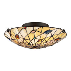 50 Most Popular Stained Glass Flush Mount Ceiling Lights For 2020