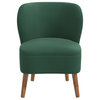 Upholstered Accent Chair, Velvet Emerald