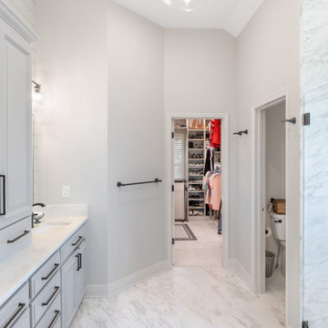 Transistional Primary Suite (bed, bath, closet) + Hall Bath + Laundry Parkville