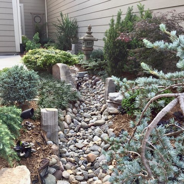 Asian inspired creek bed.