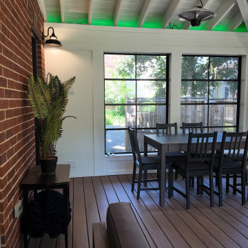 Sunroom Addition with 4-Track Stacking Windows