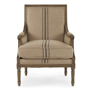 Zentique Louis Arm Chair with Caned Back