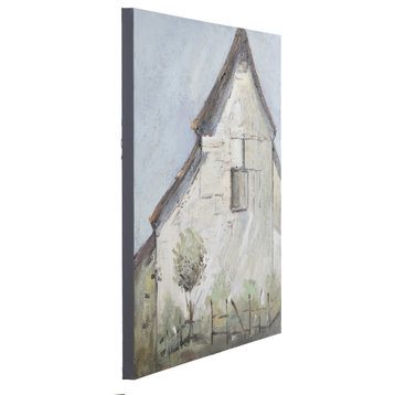 Vintage Farmhouse | Original Hand Painted Canvas | Traditoinal | Wood Stretche