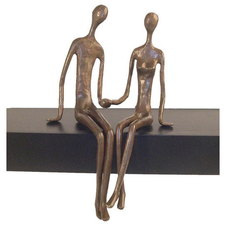 Danya B Sitting Couple Cast Bronze