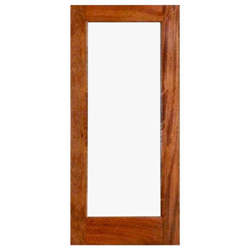 1 Lite Mahogany French Door, 28"x80"x1.75"