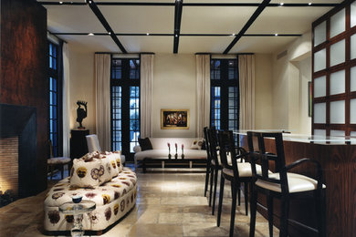 Inspiration for an eclectic living room remodel in Detroit