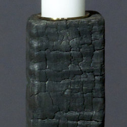 Charred Wood detail - Candles And Candleholders