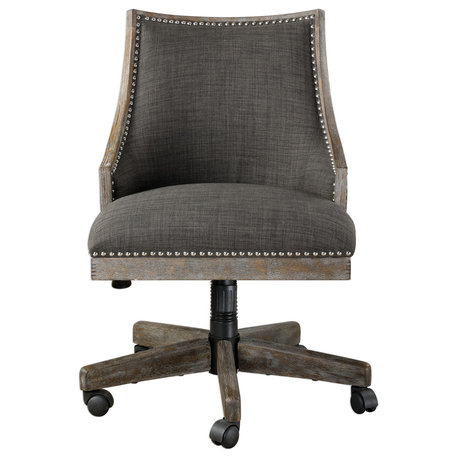 Uttermost Aidrian Charcoal Desk Chair