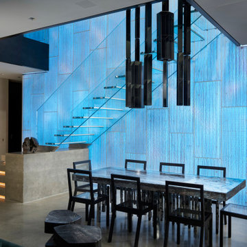Floating all glass stair Chicago, Siller Stairs