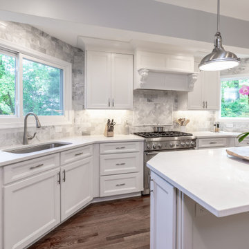 Dramatic Changes to Achieve an Amazing More Open & Functional White Kitchen