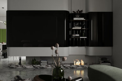 Living room - modern living room idea in Other