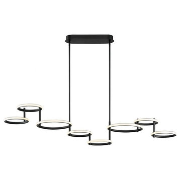 115W 8 LED Chandelier in Minimalist Industrial Style - 13.5 Inches Wide by 13